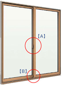 写真：「引違い窓」2ロック機能で、暮らしの安心を守ります。